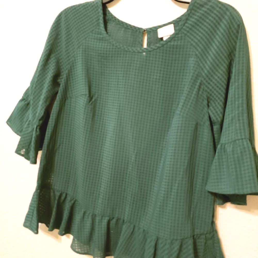 Green Black A New Day women's blouse sz S
